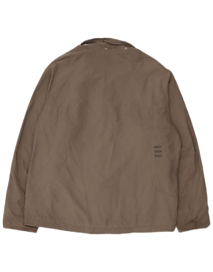 Jaqueta de chuva masculina Adidas UK 40 grande caqui nylon