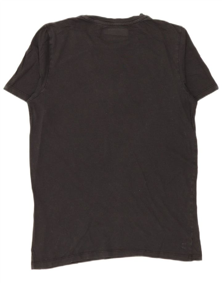 Jack & Jones Camiseta masculina gráfica top pequeno preto