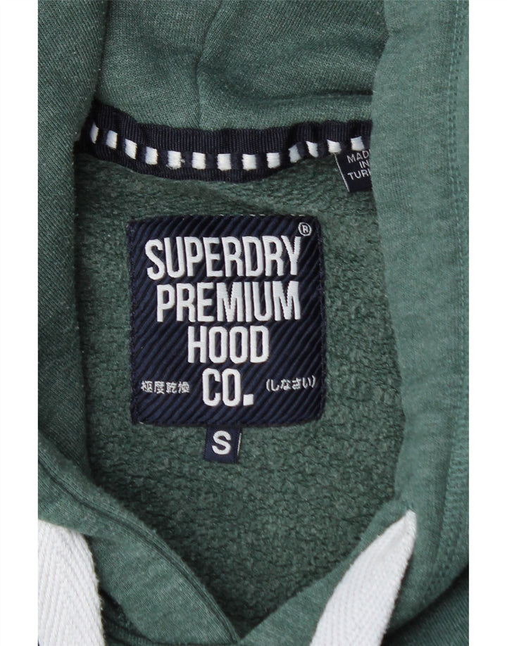 SUPERDRY masculino Yokohama gráfico moletom com capuz pequeno algodão verde