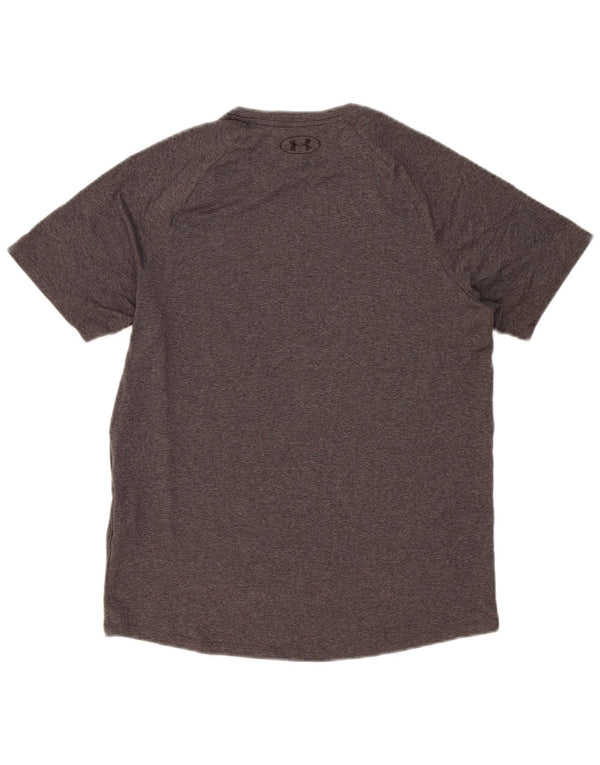 Camiseta masculina Under Armour pequena poliéster manchado cinza