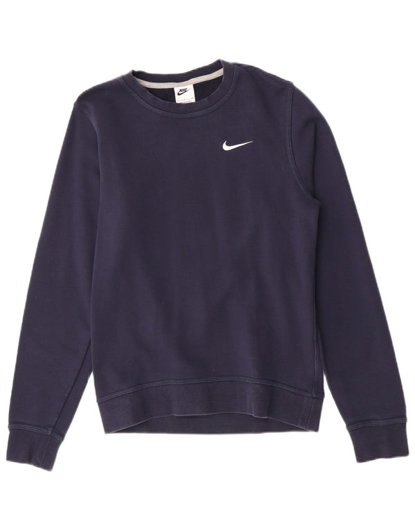 Nike moletom masculino jumper pequeno algodão azul marinho