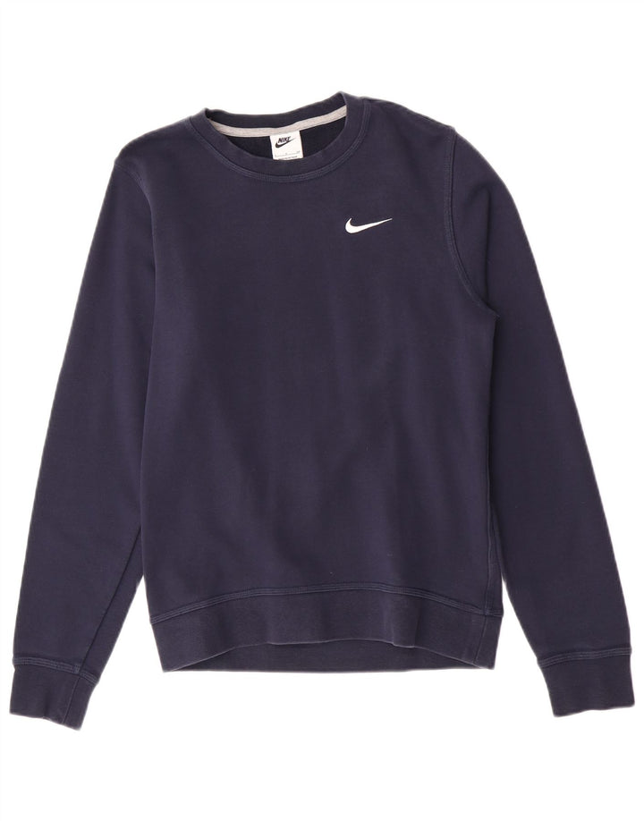 Nike moletom masculino jumper pequeno algodão azul marinho