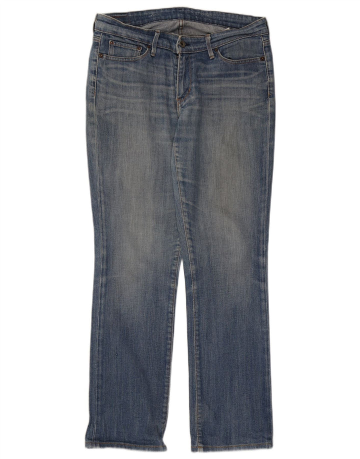 Jeans reto feminino Levi's US 10 grande W32 L30 algodão azul