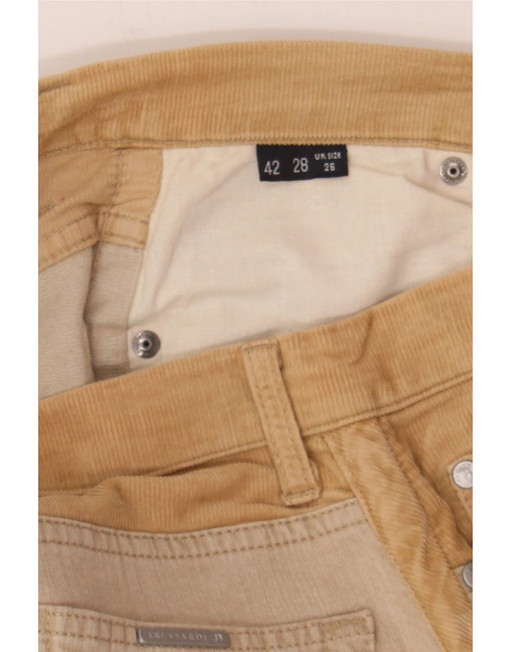 TRUSSARDI Womens Bootcut Casual Trousers W26 L30 Beige Vintage Trussardi and Second-Hand Trussardi from Messina Hembry 