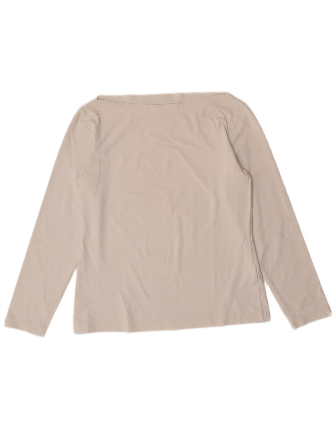 Sportmax Crop Top Feminino Manga Longa UK 12 Médio Off White Poliamida