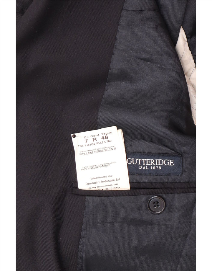 Jaqueta blazer masculina Gutteridge com 2 botões IT 48 lã azul marinho médio