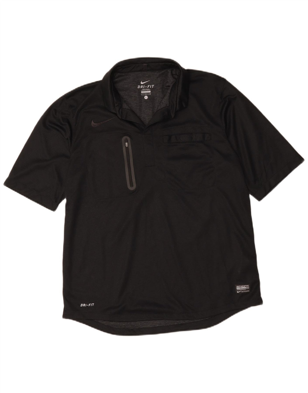 Camisa polo masculina Nike Dri Fit grande algodão preto