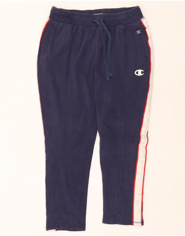 Calça de treino feminina CHAMPION UK 12 bloco colorido azul marinho médio