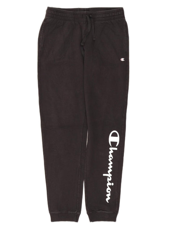 CHAMPION Calça feminina de treino gráfico Joggers UK 14 Médio Preto