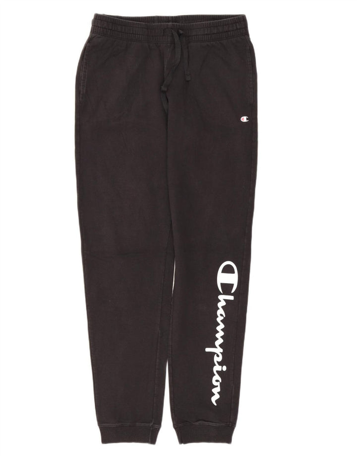 CHAMPION Calça feminina de treino gráfico Joggers UK 14 Médio Preto