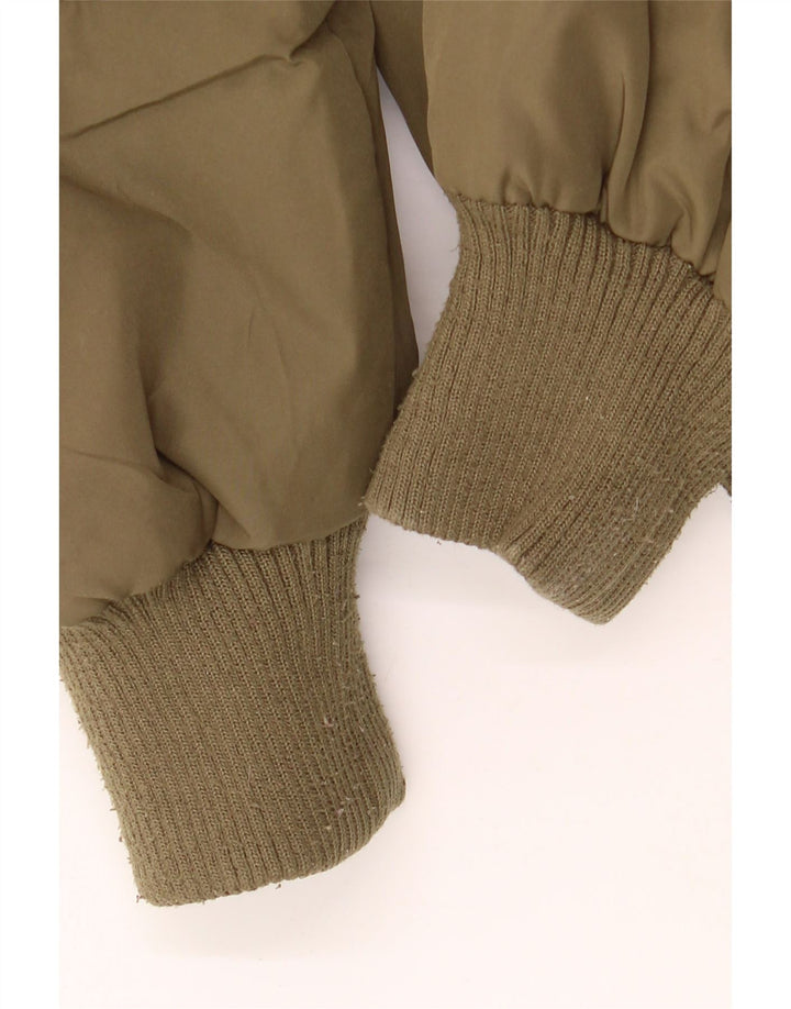 Jaqueta acolchoada com capuz grande para mulheres LEE UK 10 poliéster cáqui pequeno