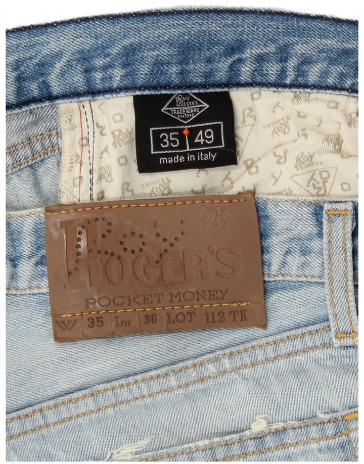 Calça jeans reta masculina Roy Rogers W35 L33 algodão azul