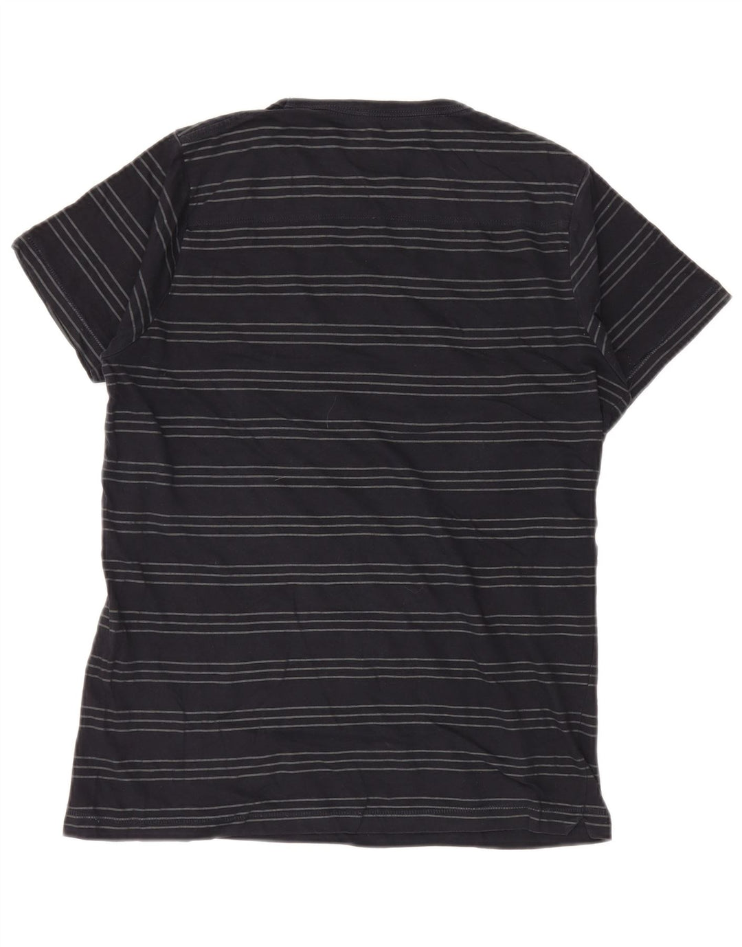 Camiseta masculina French Connection Top médio algodão listrado azul marinho