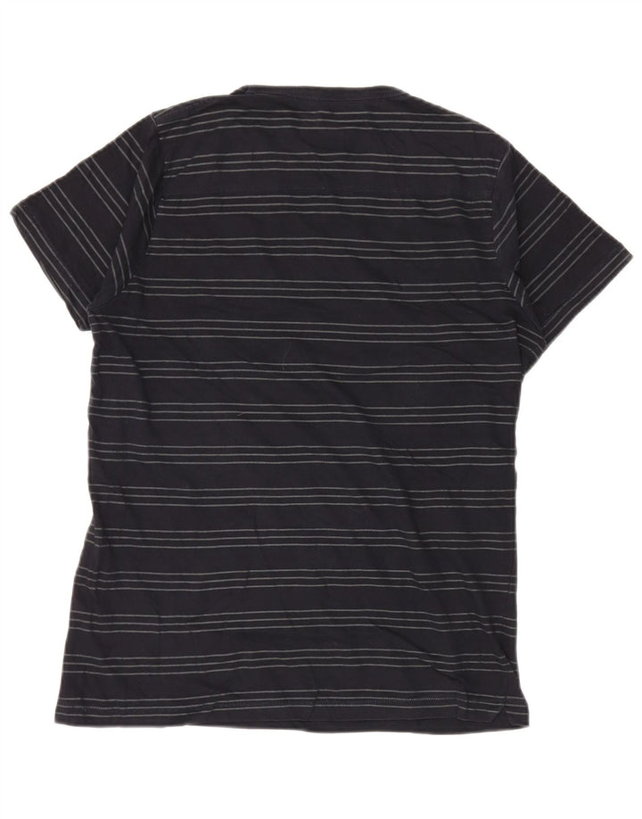 Camiseta masculina French Connection Top médio algodão listrado azul marinho