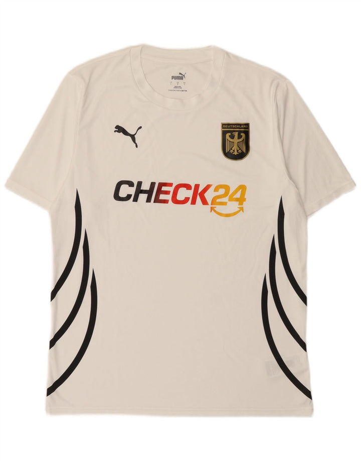 Camiseta masculina Puma Deutshland Graphic grande poliéster branco