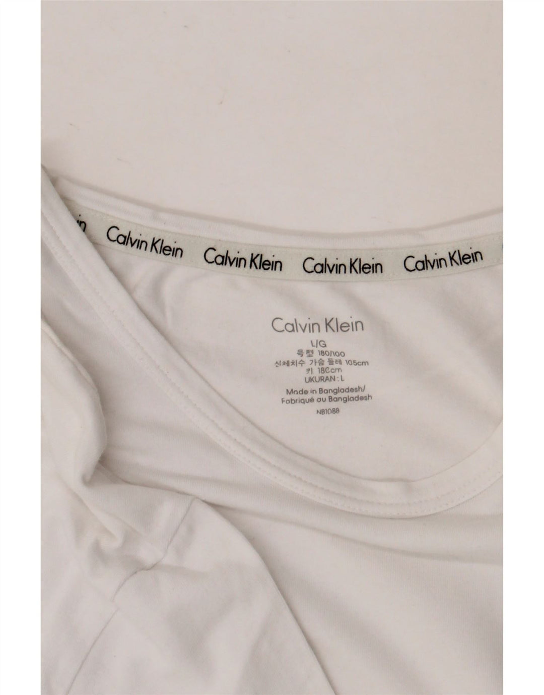 Camiseta masculina Calvin Klein grande branca