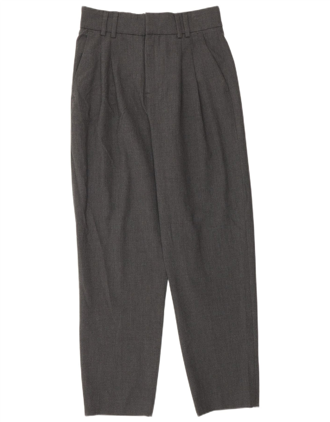 Zara Calça Feminina Pegged Suit EU 32 2XS W22 L26 Cinza Poliéster