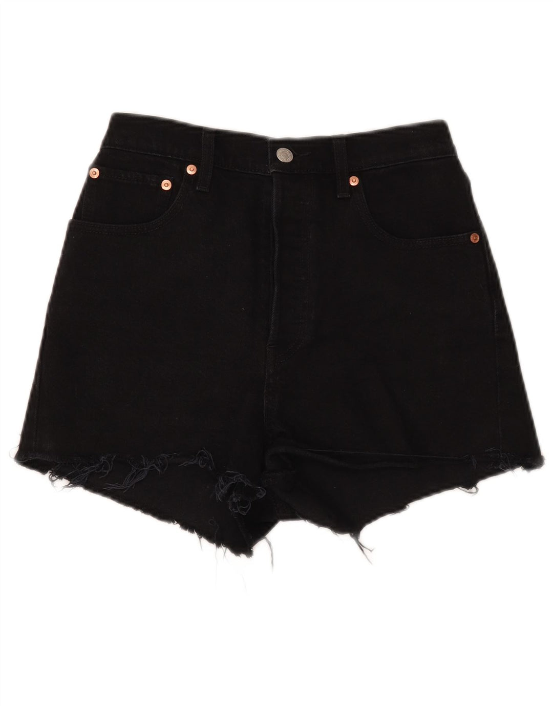 Shorts jeans feminino LEVI'S W28 médio algodão preto