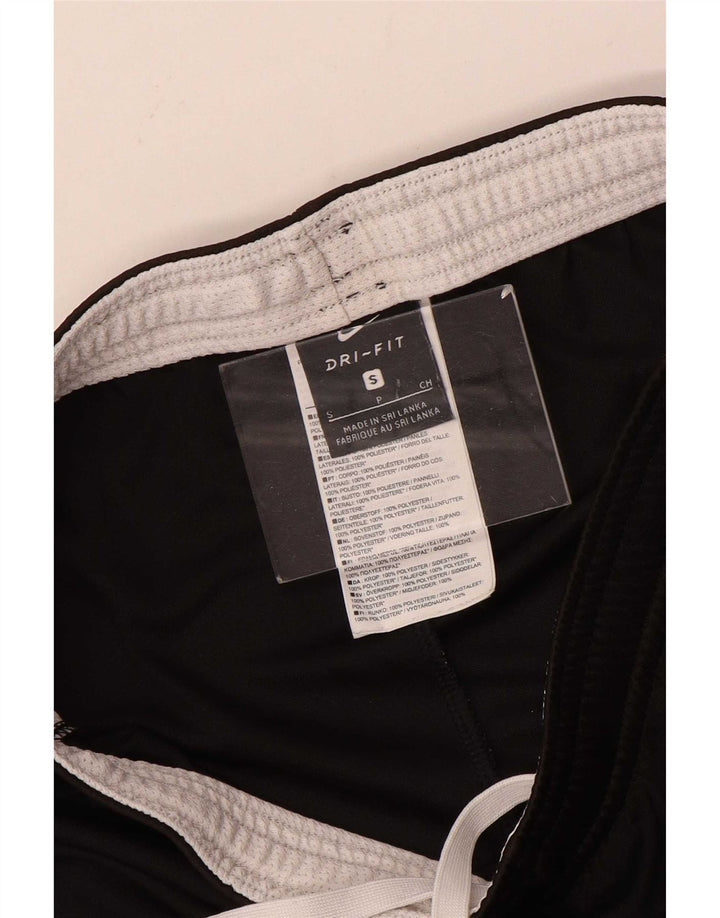 Shorts esportivos masculinos Nike Dri Fit pequenos pretos em poliéster colorblock