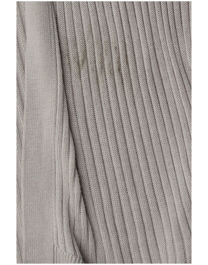 Suéter feminino Oasis Longline aberto com cardigan Reino Unido 14 viscose cinza médio