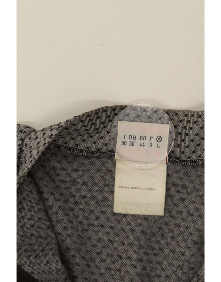 Pulôver gráfico masculino vintage, agasalho top IT 50 cinza médio colorblock