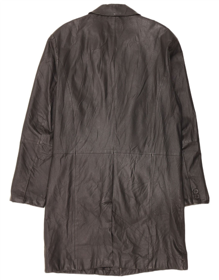 Casaco de couro masculino Angelo Litrico UK 38 couro preto médio