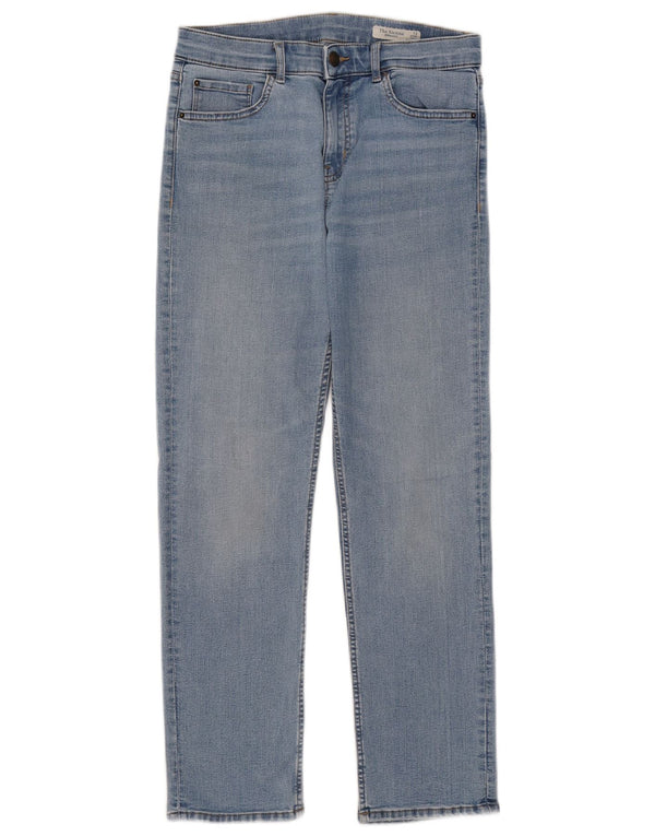 Marks & Spencer Feminino The Sienna Straight Jeans Reino Unido 12 Médio W30 L27 Azul