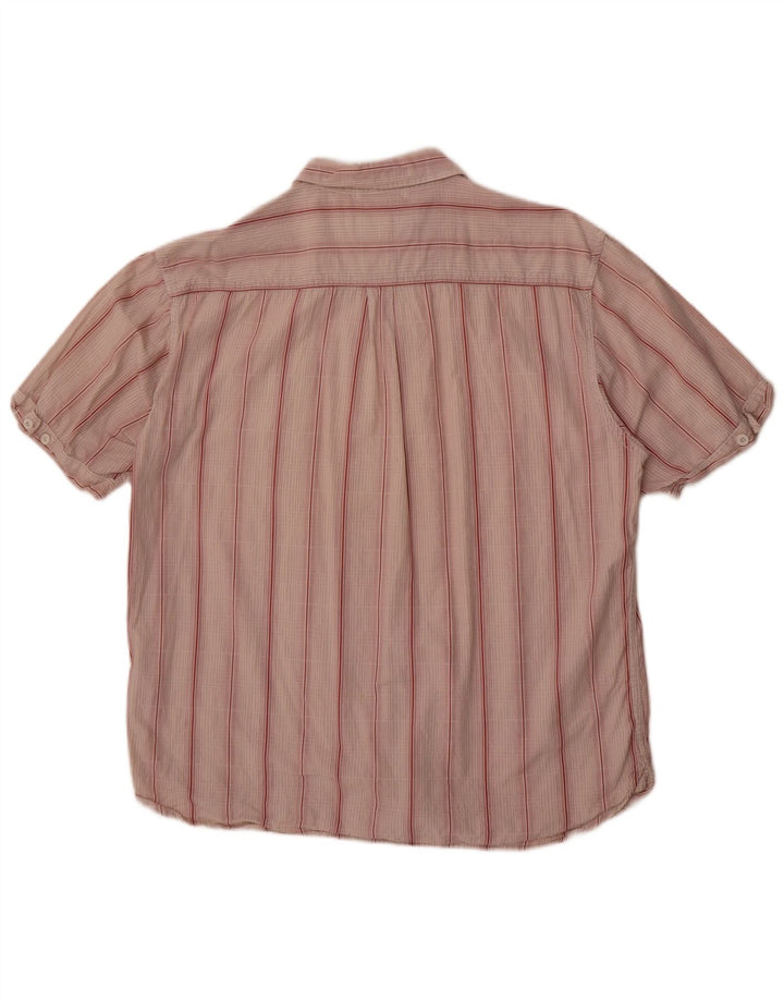 Wrangler Camisa masculina de manga curta XL listrada rosa