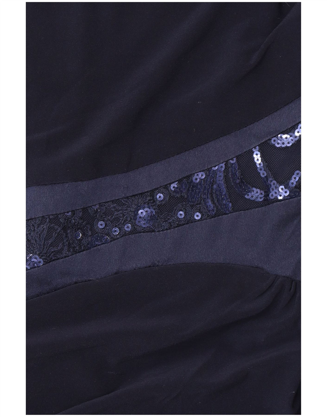 RALPH LAUREN Vestido feminino sem mangas com bainha US 4 pequeno azul marinho poliéster