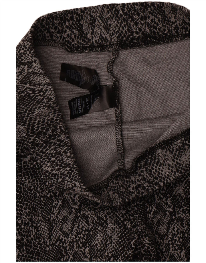 Leggings femininos Marks & Spencer UK 12 cinza médio com estampa animal viscose