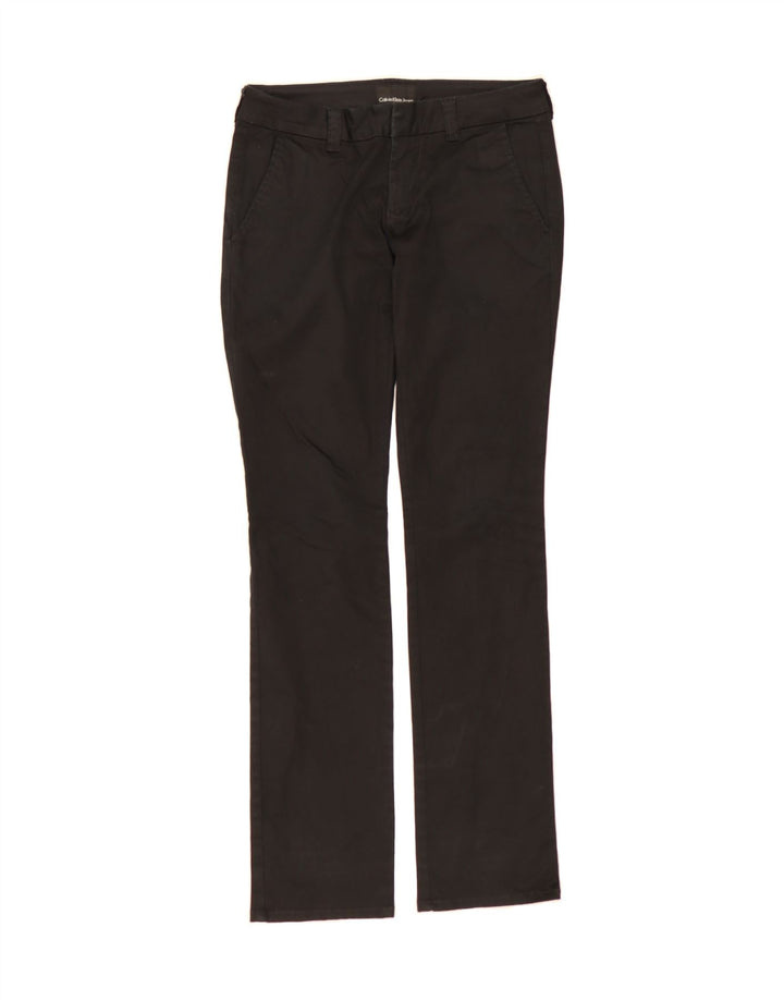 CALVIN KLEIN Womens Slim Chino Trousers W26 L32 Black Cotton Vintage Calvin Klein and Second-Hand Calvin Klein from Messina Hembry 