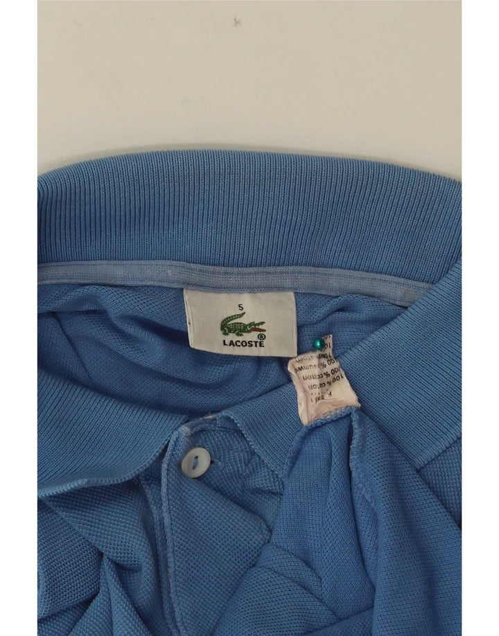 Camisa polo masculina Lacoste tamanho 5 grande algodão azul