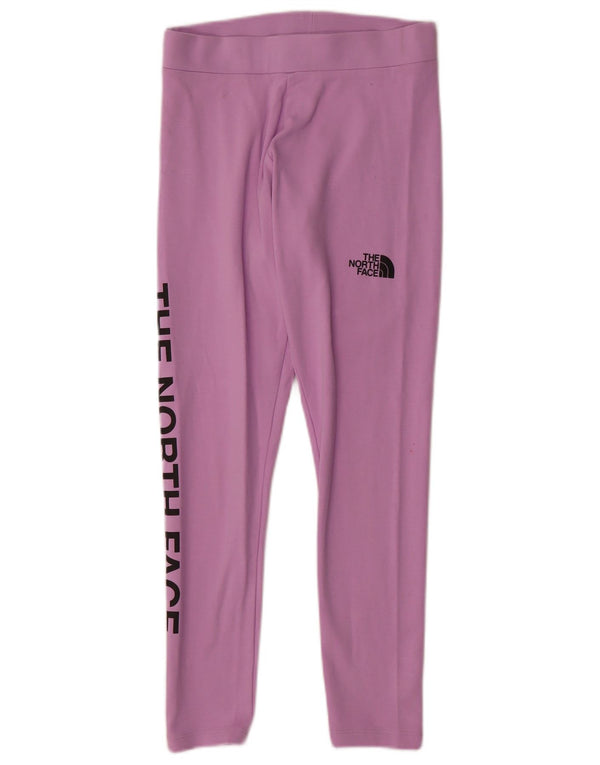 THE NORTH FACE Girls Graphic Leggings 14-15 Anos XL Roxo Algodão