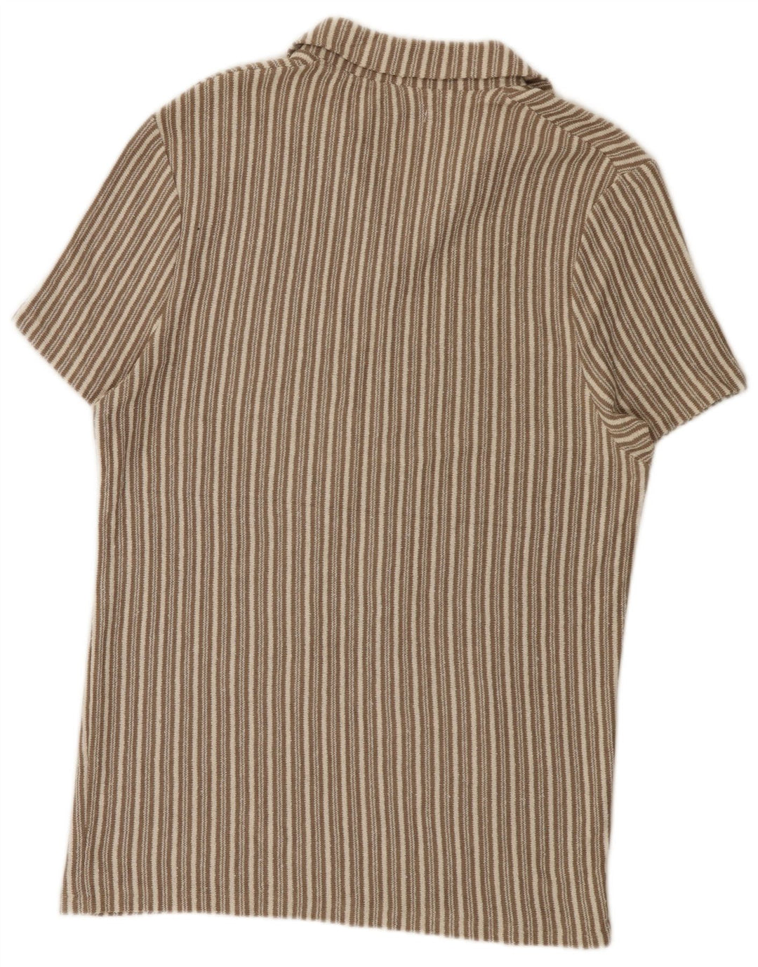 Camisa polo masculina Zara grande listrada bege