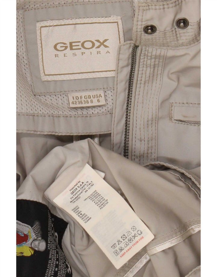 Jaqueta utilitária feminina Geox UK 8 poliéster cinza pequeno