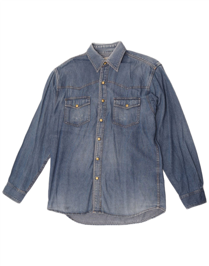 Camisa jeans masculina Tailor & Son tamanho 41/42 grande azul