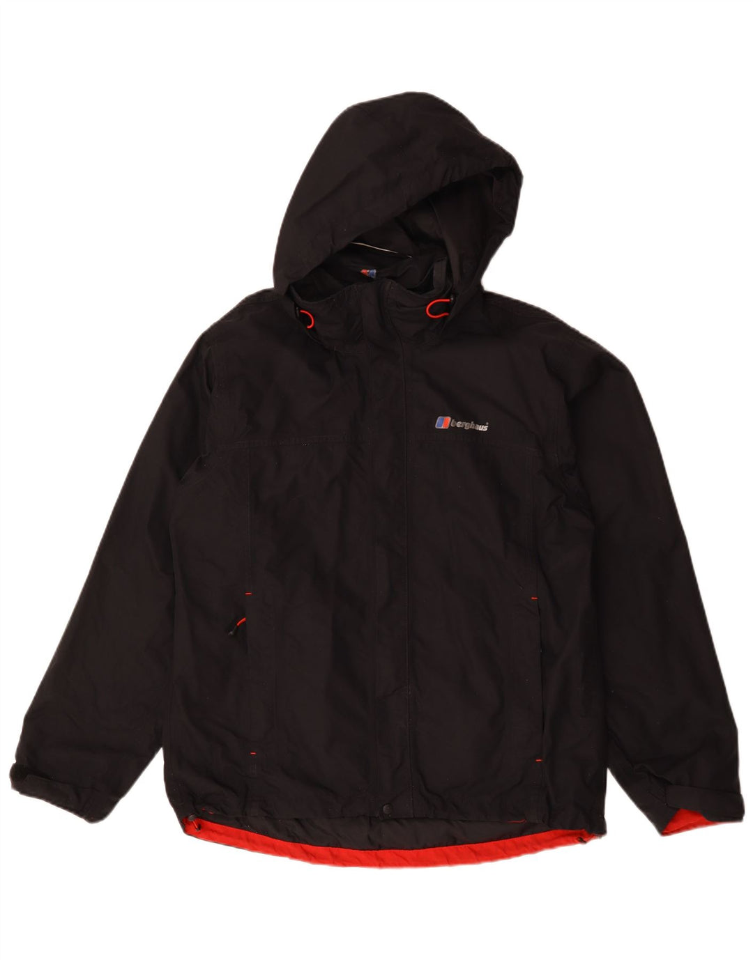Jaqueta masculina impermeável com capuz Berghaus UK 38 médio preto poliamida esportiva