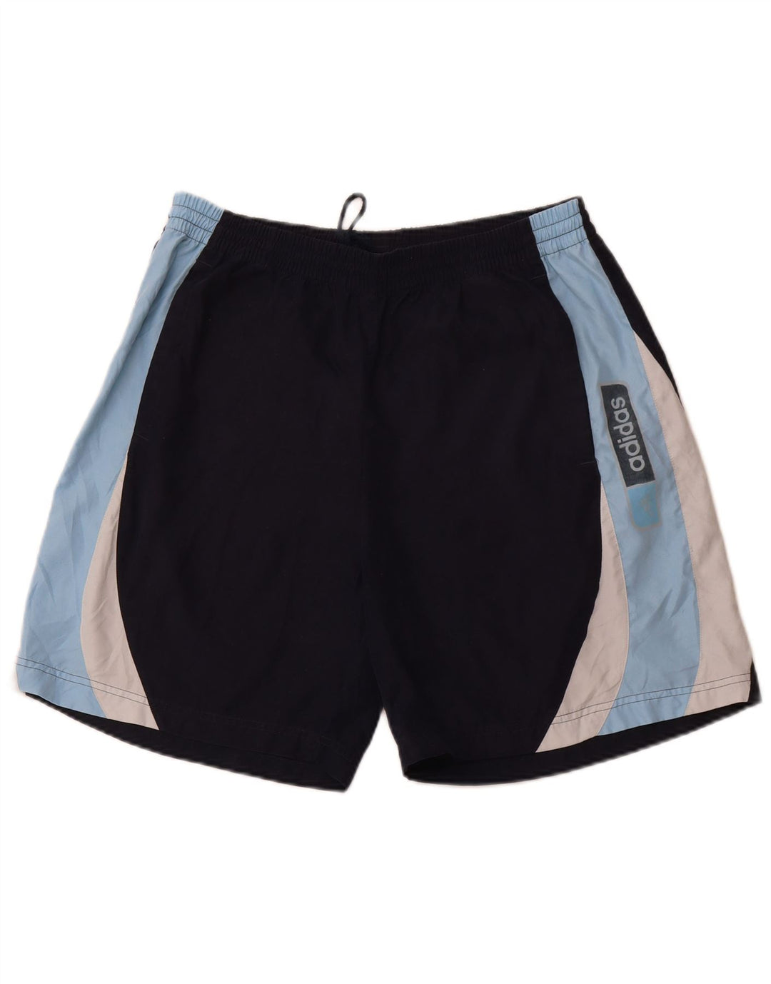 Shorts esportivos masculinos ADIDAS grande poliéster colorblock azul marinho