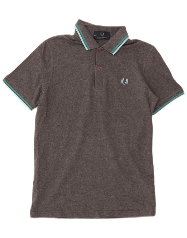 Fred Perry Mens Polo Shirt Small Grey Cotton