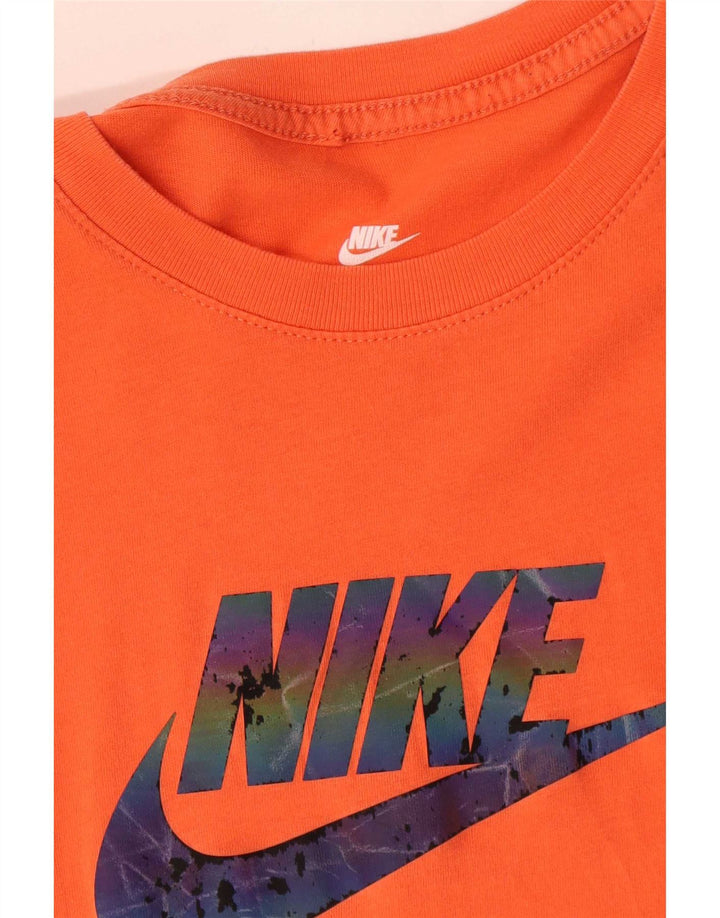 Camiseta Nike masculina gráfica Top médio algodão laranja