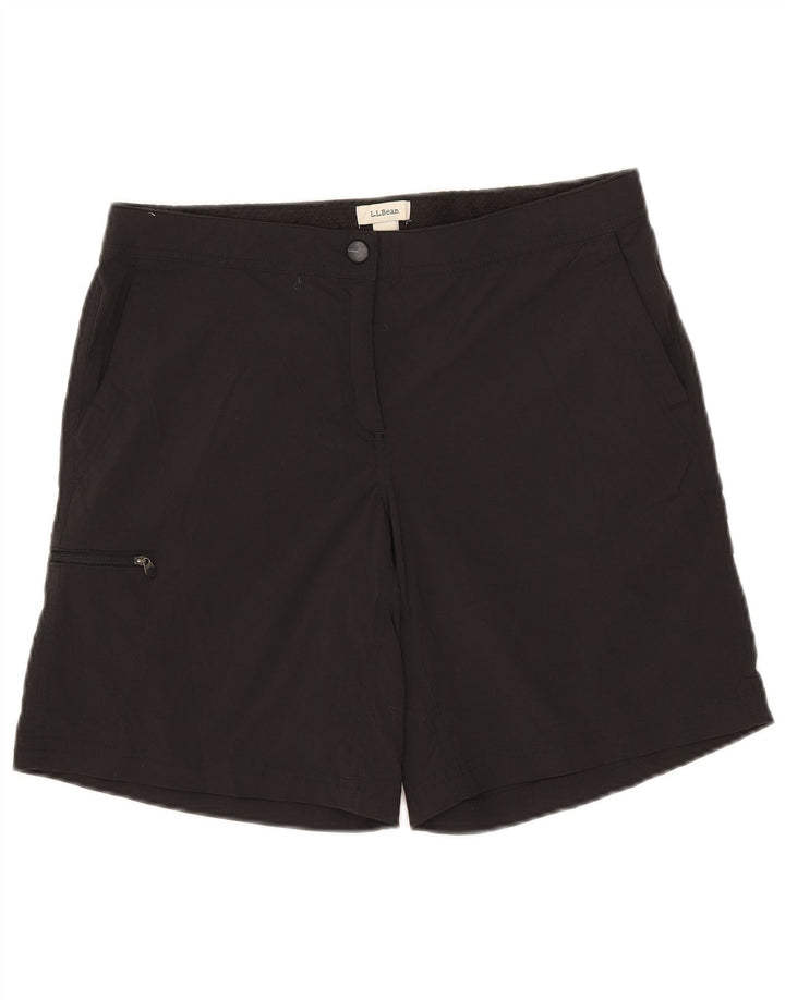 Shorts cargo feminino L.L.Bean US 10 grande W32 nylon preto