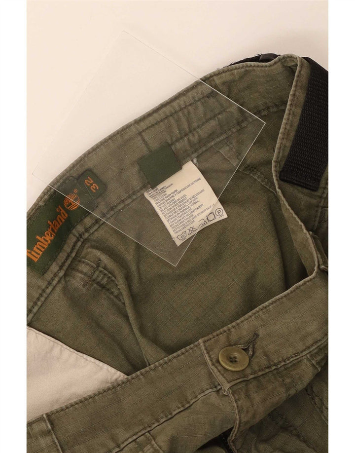 Bermuda masculina Timberland Cargo W32 médio cáqui algodão