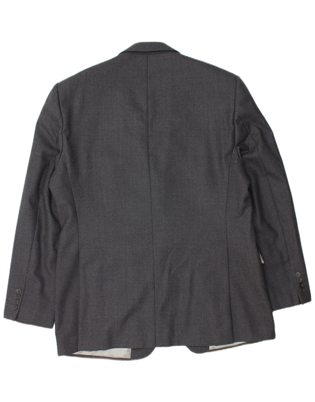 Aquascutum Jaqueta Blazer Masculina com 2 Botões Reino Unido 46 3XL Lã Cinza