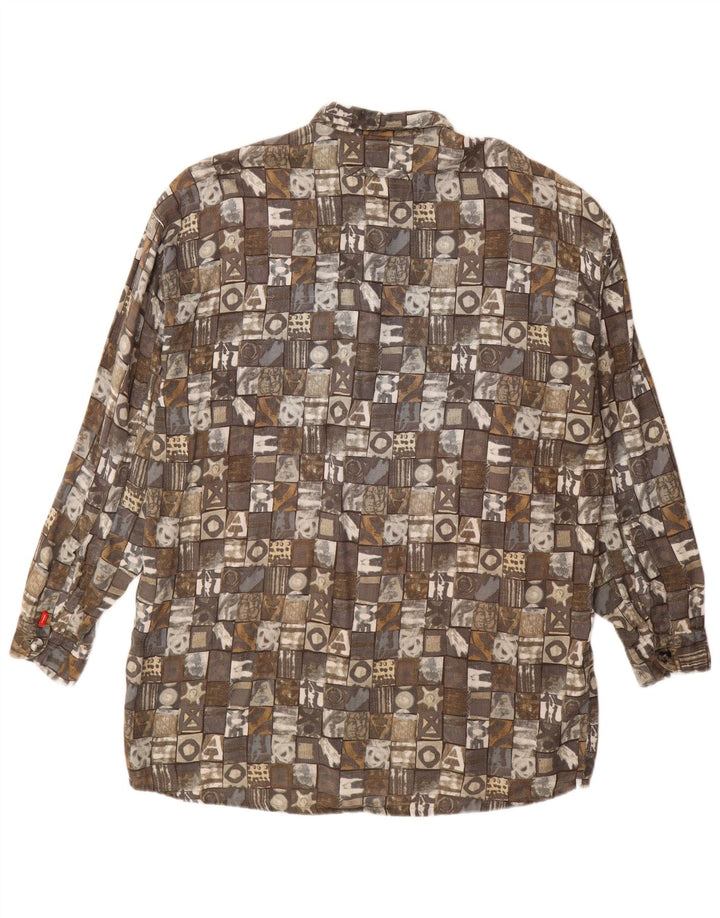 Camisa longa masculina SIGNUM grande patchwork cinza