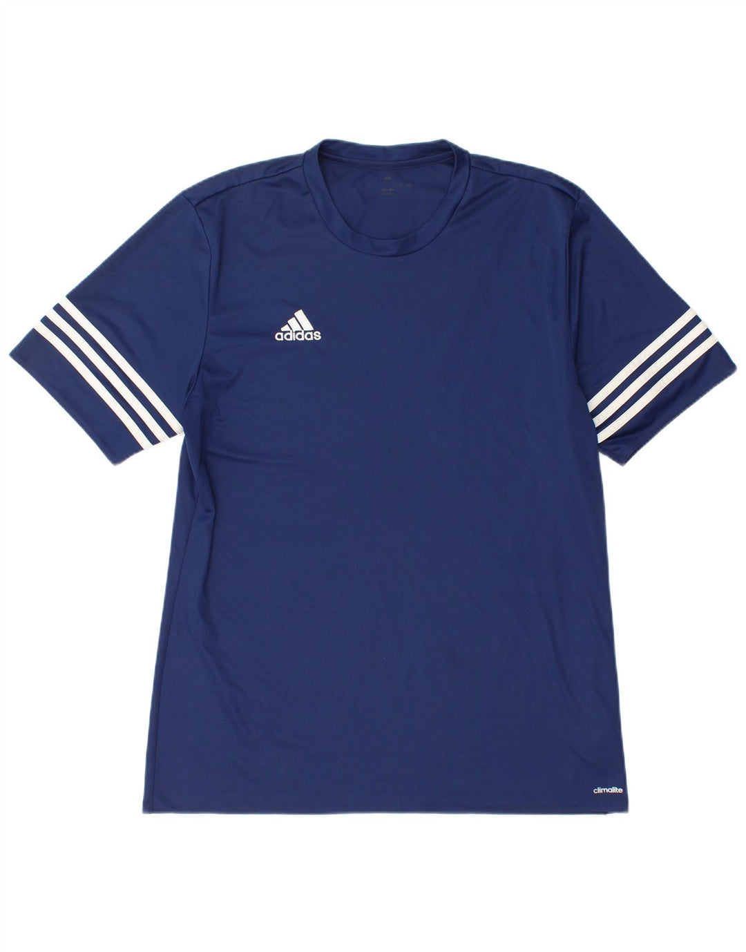 Camiseta masculina Adidas Climalite grande poliéster azul marinho