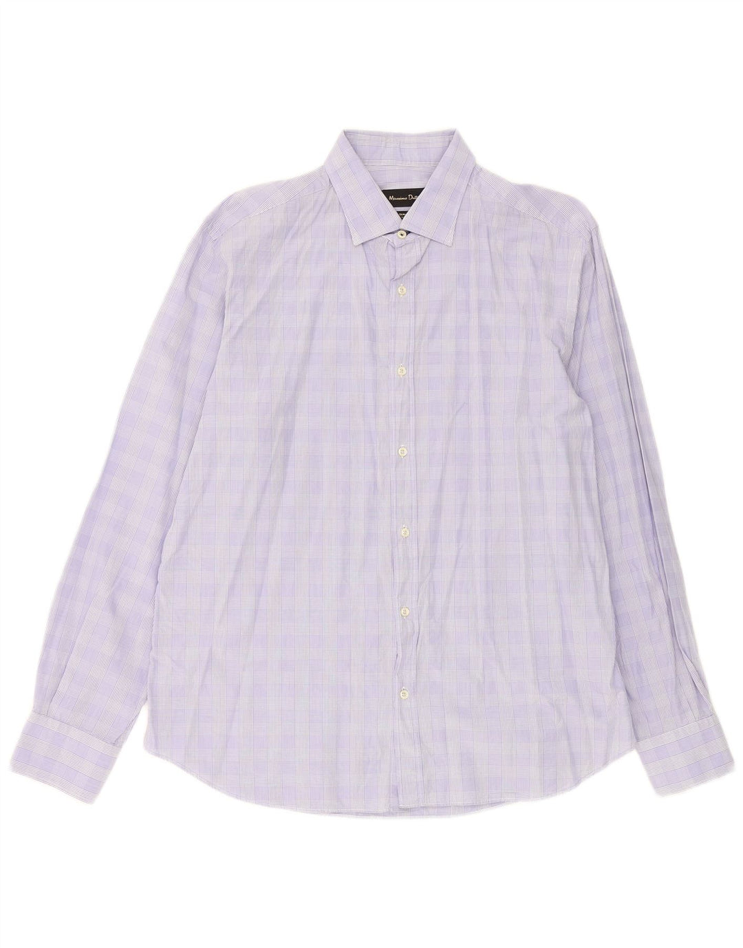 Camisa masculina slim fit MASSIMO DUTTI XL algodão xadrez azul
