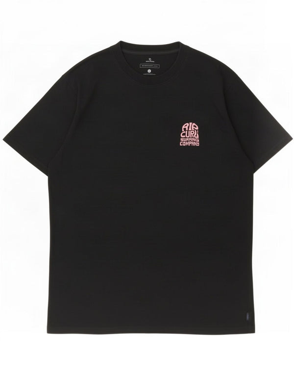 Camiseta masculina Rip Curl Standard Fit grande algodão preto