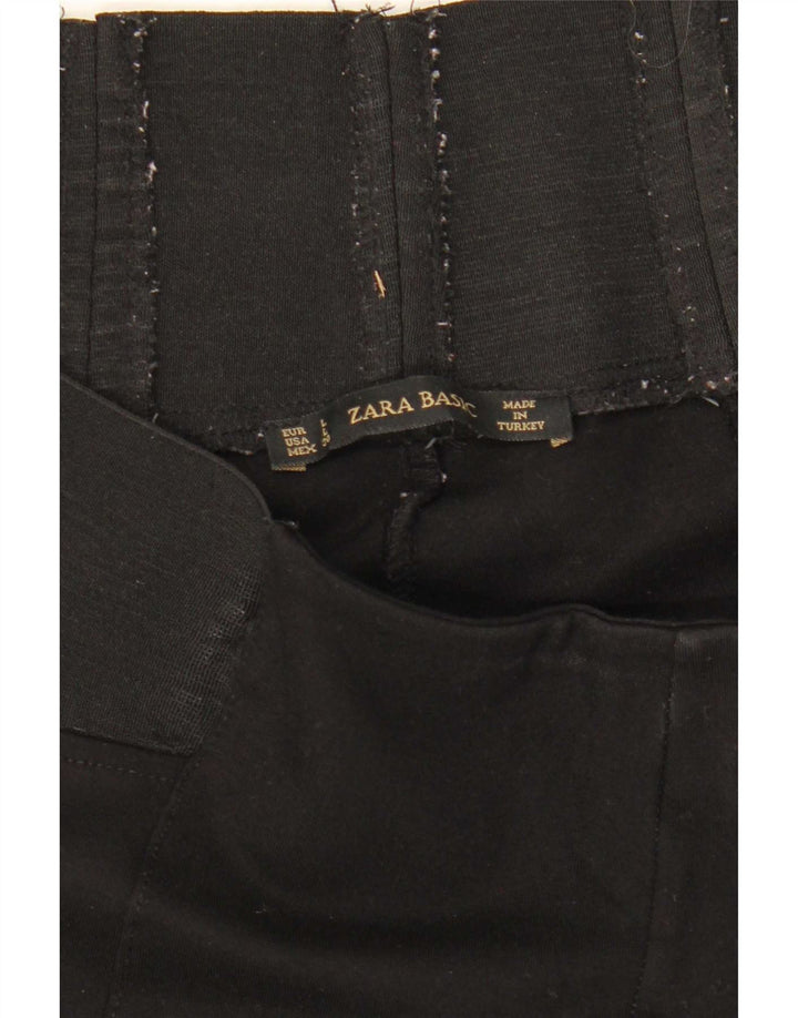 Zara Leggings Crop Feminino UK 16 Grande Preto