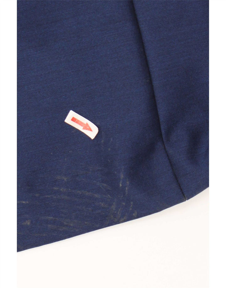 Vestido bainha feminino vintage UK 10 pequeno azul marinho