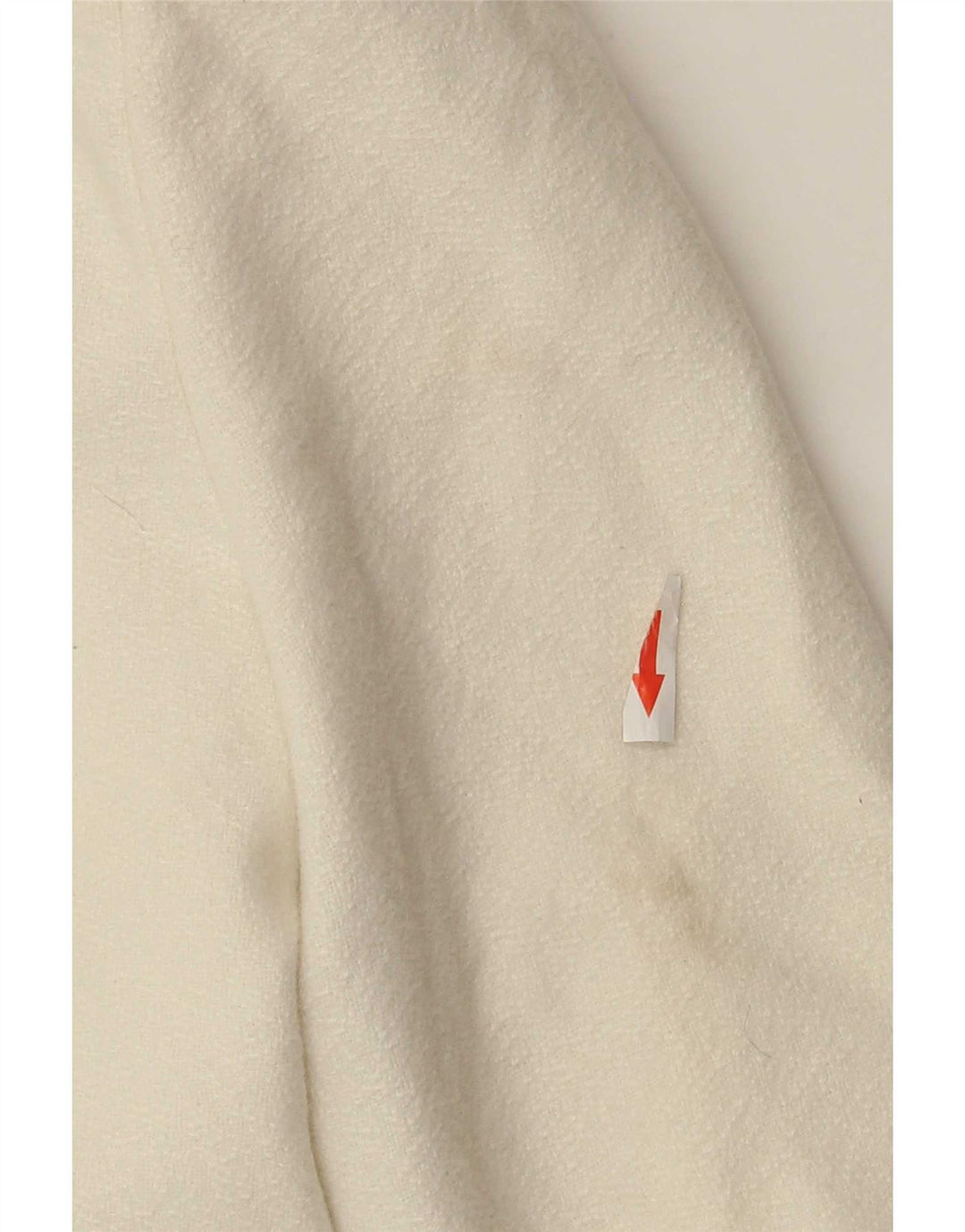 Jaqueta Bolero feminina vintage Reino Unido 10 poliéster branco esbranquiçado pequeno